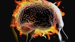 An image of a human brain on fire to represent neurodivergent or neurospicy people